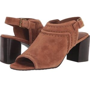 Nordstrom Donald Pliner Penny Sling-back Mule size 8.5 w, Brown/Tan Suede Upper